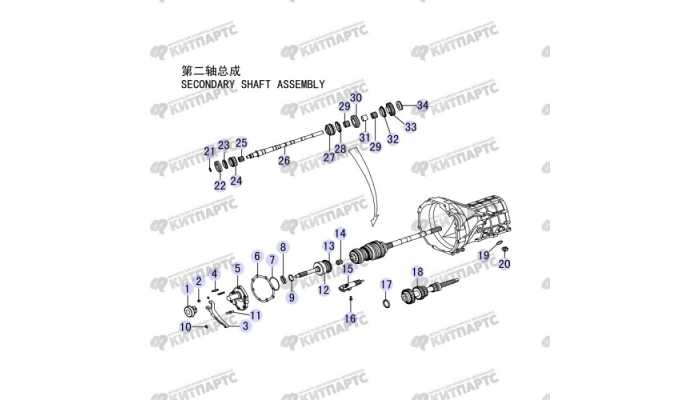 Первичный и вторичный валы коробки передач Great Wall Hover