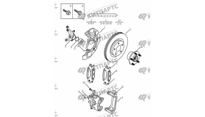 Тормоз передний Geely