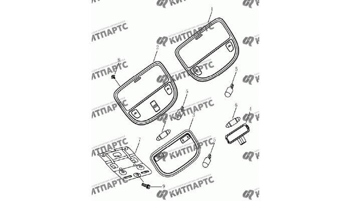 Плафон салона Geely